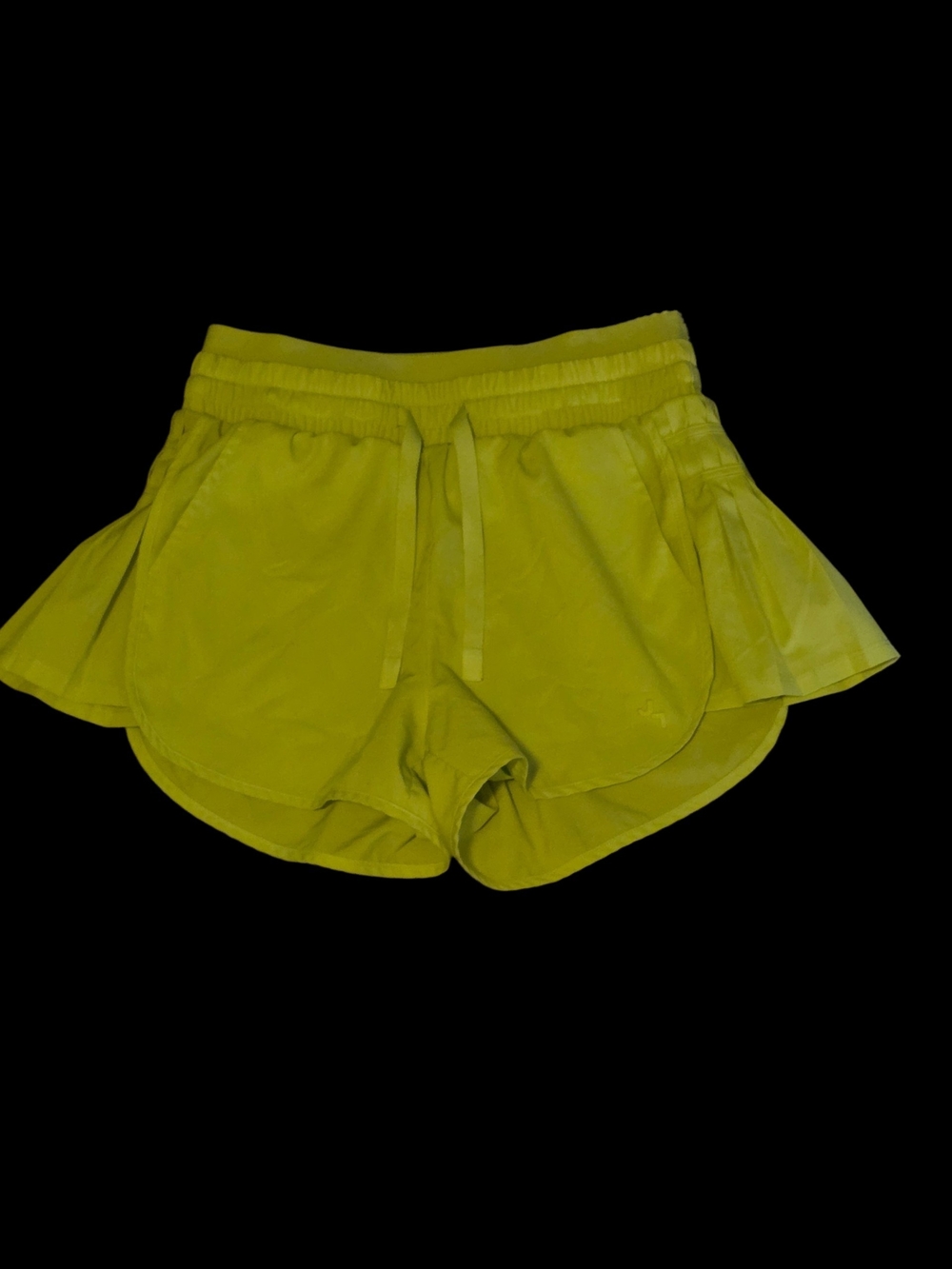 JoyLab Lime Athletic Ruffle-Trim Shorts